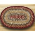 Earth Rugs Oval Shaped Rug- Thistle Green and Country Red 03-417